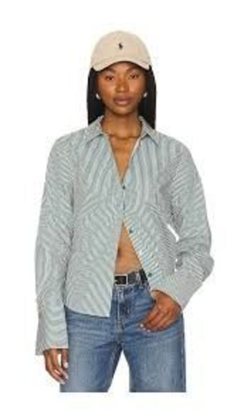 Favorite Daughter 100% cotton Camisa Classic Poplin button front shirt small